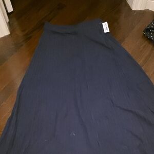 Ribbed Navy Blue Women's Skirt Nwt